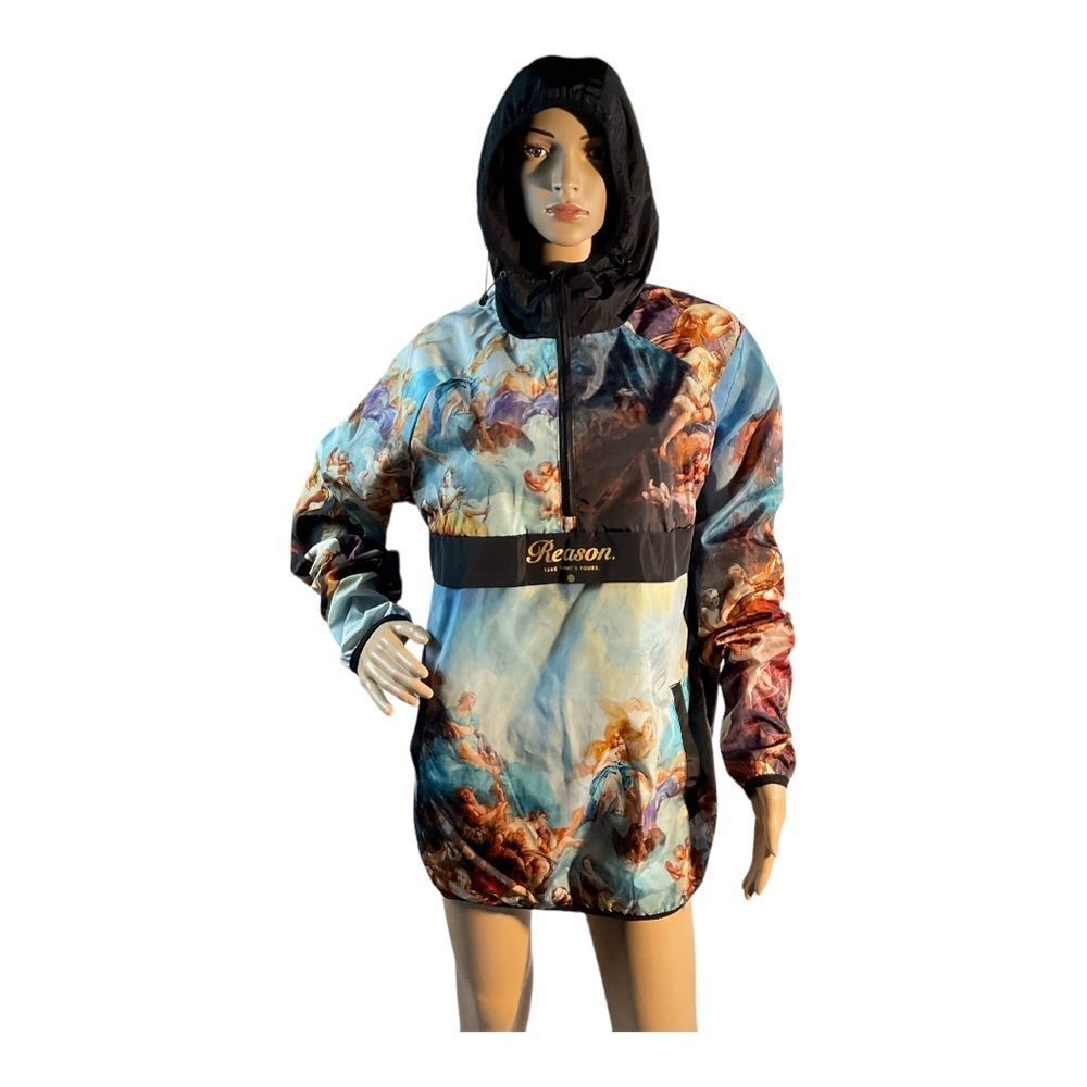 Reason “Renaissance” Men’s Take Whats Yours Wind Breaker 1/4 Zip Jacket Size M